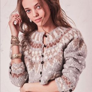 LoveShackFancy Megan Sweater sz M in Heather Gray